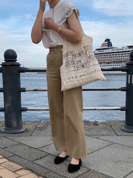 「Levi's（リーバイス）のアイテム（チノパンツ）」を使った、おはなさん（レディース・168cm）の夏コーディネート