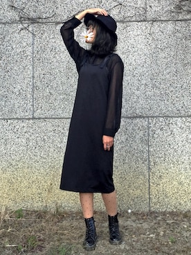 「5（ファイブ）のアイテム（ブーツ）」を使った、Daisy Fさん（レディース・170cm）の冬コーディネート