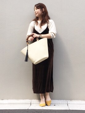 「アイテム（ピアス（両耳用））」を使った、とんちゃん。さん（レディース・162cm・30代）の秋コーディネート