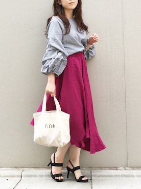 「アイテム（ピアス（両耳用））」を使った、とんちゃん。さん（レディース・162cm・30代）の春コーディネート