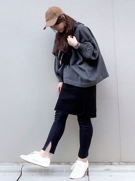 「アイテム（腕時計、パープル系）」を使った、とんちゃん。さん（レディース・162cm）の秋コーディネート