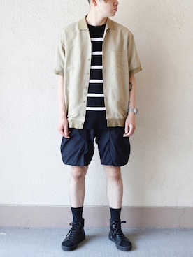「アイテム（ブルゾン）」を使った、DAILYSHOPさん（メンズ・170cm）の夏コーディネート