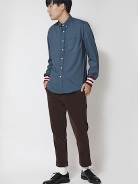 「アイテム（ローファー）」を使った、DAILYSHOPさん（メンズ・185cm）の夏コーディネート