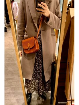 「SHIPS（シップス）のアイテム（チェスターコート）」を使った、muuさん（レディース・168cm）の冬コーディネート
