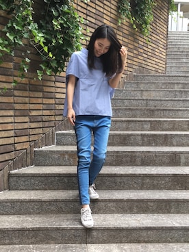 「AVIE（アビィ）のアイテム」を使った、AIさん（レディース・156cm）の春コーディネート