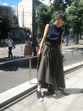 「AVIE（アビィ）のアイテム」を使った、AIさん（レディース・156cm）の夏コーディネート