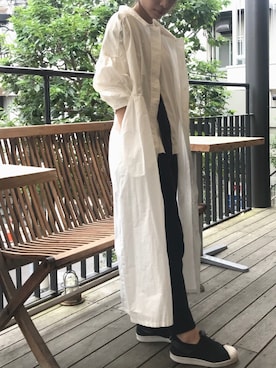 「シャツワンピ」｜AIさん（レディース・156cm）の夏コーディネート