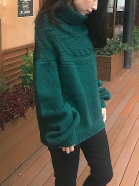 「AVIE（アビィ）のアイテム」を使った、AIさん（レディース・156cm）の冬コーディネート