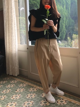 「AVIE（アビィ）のアイテム」を使った、AIさん（レディース・156cm）の冬コーディネート