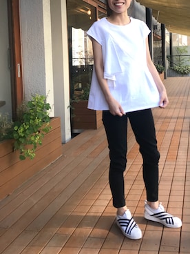 「AVIE（アビィ）のアイテム」を使った、AIさん（レディース・156cm）の冬コーディネート