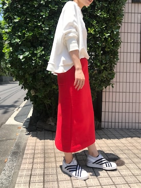 「AVIE（アビィ）のアイテム」を使った、AIさん（レディース・156cm）の夏コーディネート