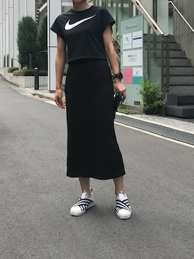 「SUUNTO（スント）のアイテム」を使った、AIさん（レディース・156cm）の夏コーディネート