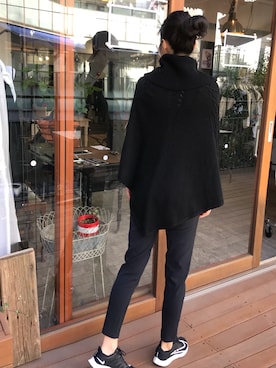 「AVIE（アビィ）のアイテム」を使った、AIさん（レディース・156cm）の冬コーディネート