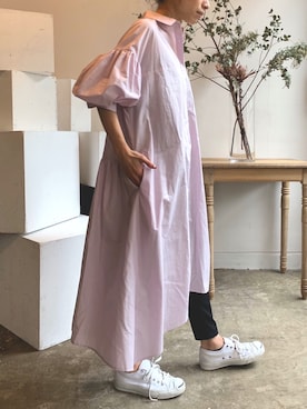 「AVIE（アビィ）のアイテム」を使った、AIさん（レディース・156cm）の春コーディネート