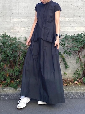 「SUUNTO（スント）のアイテム」を使った、AIさん（レディース・156cm）の春コーディネート