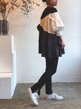 「AVIE（アビィ）のアイテム」を使った、AIさん（レディース・156cm）の春コーディネート