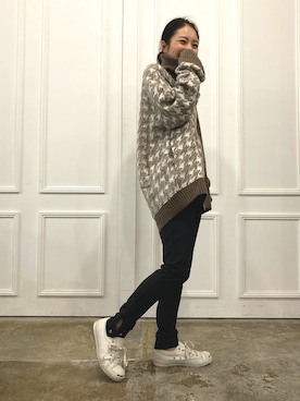 「AVIE（アビィ）のアイテム」を使った、AIさん（レディース・156cm）の秋コーディネート