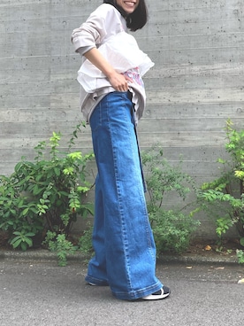 「AVIE（アビィ）のアイテム」を使った、AIさん（レディース・156cm）の秋コーディネート