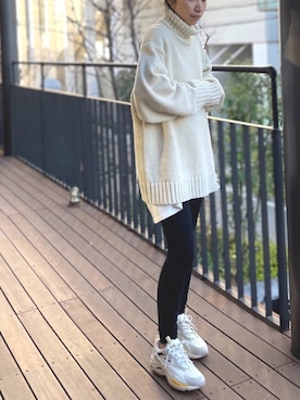 「FILA」｜AIさん（レディース・156cm）の冬コーディネート