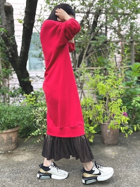 「スウェットワンピース」｜AIさん（レディース・156cm）の夏コーディネート