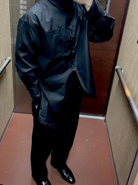 「古着のアイテム（シャツ/ブラウス、ブラック系）」を使った、Satori  相互さん（メンズ・165cm）の春コーディネート