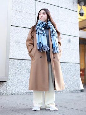「UNITED ARROWS（ユナイテッドアローズ）のアイテム（ピアス（両耳用））」を使った、矢作（yahagi）さん（レディース・158cm）の冬コーディネート
