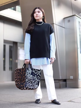 矢作（yahagi）さん（レディース・158cm）の冬コーディネート