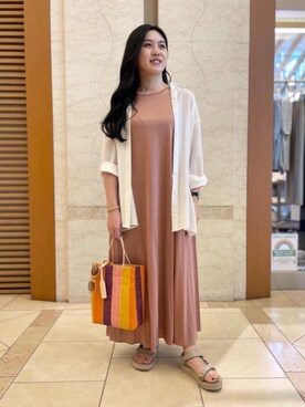 「UNITED ARROWS（ユナイテッドアローズ）のアイテム（タンクトップ）」を使った、矢作（yahagi）さん（レディース・158cm）の春コーディネート