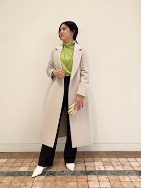 「ビジネス」｜「アイテム（その他アウター）」を使った、矢作（yahagi）さん（レディース・158cm）の秋コーディネート
