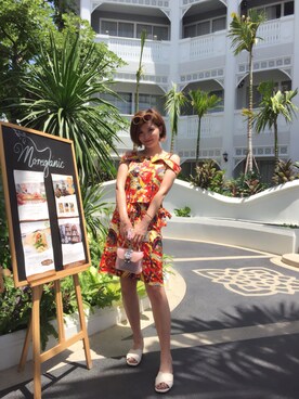 「KATIE JUDITHのアイテム」を使った、哈尼咚さん（レディース・165cm）の夏コーディネート