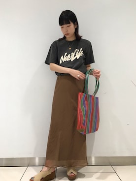 「eness（エネス）のアイテム」を使った、maさん（レディース・159cm）の夏コーディネート