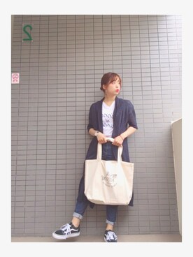 「152cm」｜「アイテム（その他アウター）」を使った、橋爪さん（レディース・152cm）の夏コーディネート