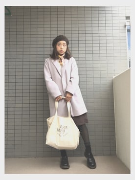 「152cm」｜「アイテム（ハンチング/ベレー帽）」を使った、橋爪さん（レディース・152cm）の秋コーディネート