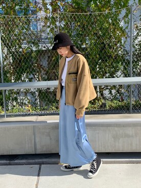 「CONVERSE STARS（コンバーススターズ）のアイテム」を使った、なおさん（レディース・163cm）の秋コーディネート