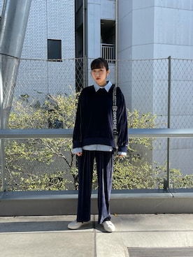 「CONVERSE STARS（コンバーススターズ）のアイテム」を使った、なおさん（レディース・163cm）の冬コーディネート