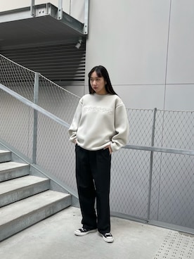 「CONVERSE STARS（コンバーススターズ）のアイテム」を使った、なおさん（レディース・163cm）の冬コーディネート