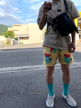 「アロハパンツ」｜🥣さん（メンズ・163cm）の夏コーディネート