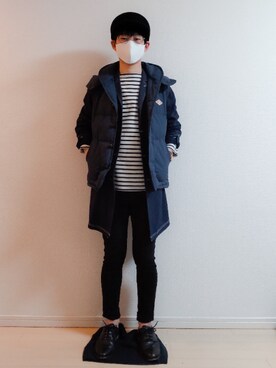 「Ruben（ルーベン）のアイテム（キャスケット）」を使った、AAaaさん（メンズ・168cm）の春コーディネート