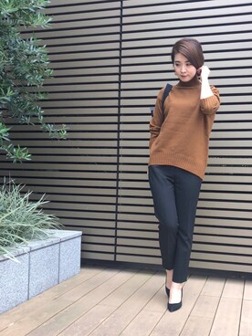 「RU（アールユー）のアイテム（パンツ）」を使った、あずささん（レディース・164cm）の秋コーディネート