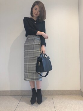 「Bershka（ベルシュカ）のアイテム（パンプス）」を使った、あずささん（レディース・164cm）の秋コーディネート
