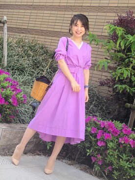 「Bershka（ベルシュカ）のアイテム（パンプス）」を使った、あずささん（レディース・164cm）の春コーディネート