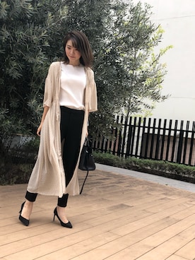 「Bershka（ベルシュカ）のアイテム（パンプス）」を使った、あずささん（レディース・164cm）の秋コーディネート