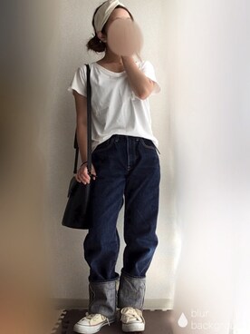 「BLUE WAY（ブルーウェイ）のアイテム（パンツ）」を使った、yUuさん（レディース・149cm）の夏コーディネート
