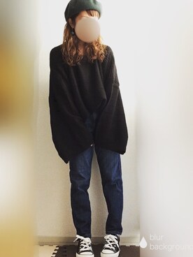 「osharewalker（オシャレウォーカー）のアイテム（ハンチング/ベレー帽）」を使った、yUuさん（レディース・149cm）の秋コーディネート