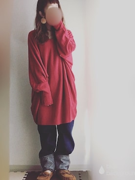 「BLUE WAY（ブルーウェイ）のアイテム（パンツ）」を使った、yUuさん（レディース・149cm）の秋コーディネート