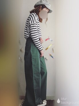 「アイテム（キャスケット）」を使った、yUuさん（レディース・149cm）の冬コーディネート