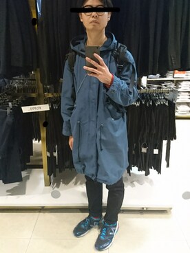 「URBAN RESEARCH（アーバンリサーチ）のアイテム（モッズコート）」を使った、ナカアキシュンさん（メンズ・175cm）の春コーディネート