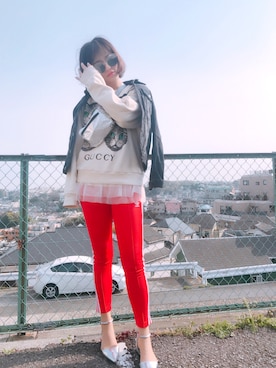 GUCCIのTシャツ/カットソーを使ったレディース人気ファッション 