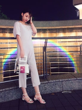 「アイテム（つなぎ/オールインワン、ベージュ系）」を使った、catfishさん（レディース・170cm）の秋コーディネート