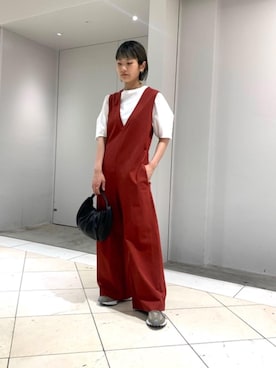 「アイテム（つなぎ/オールインワン）」を使った、kazeさん（レディース・157cm）の夏コーディネート